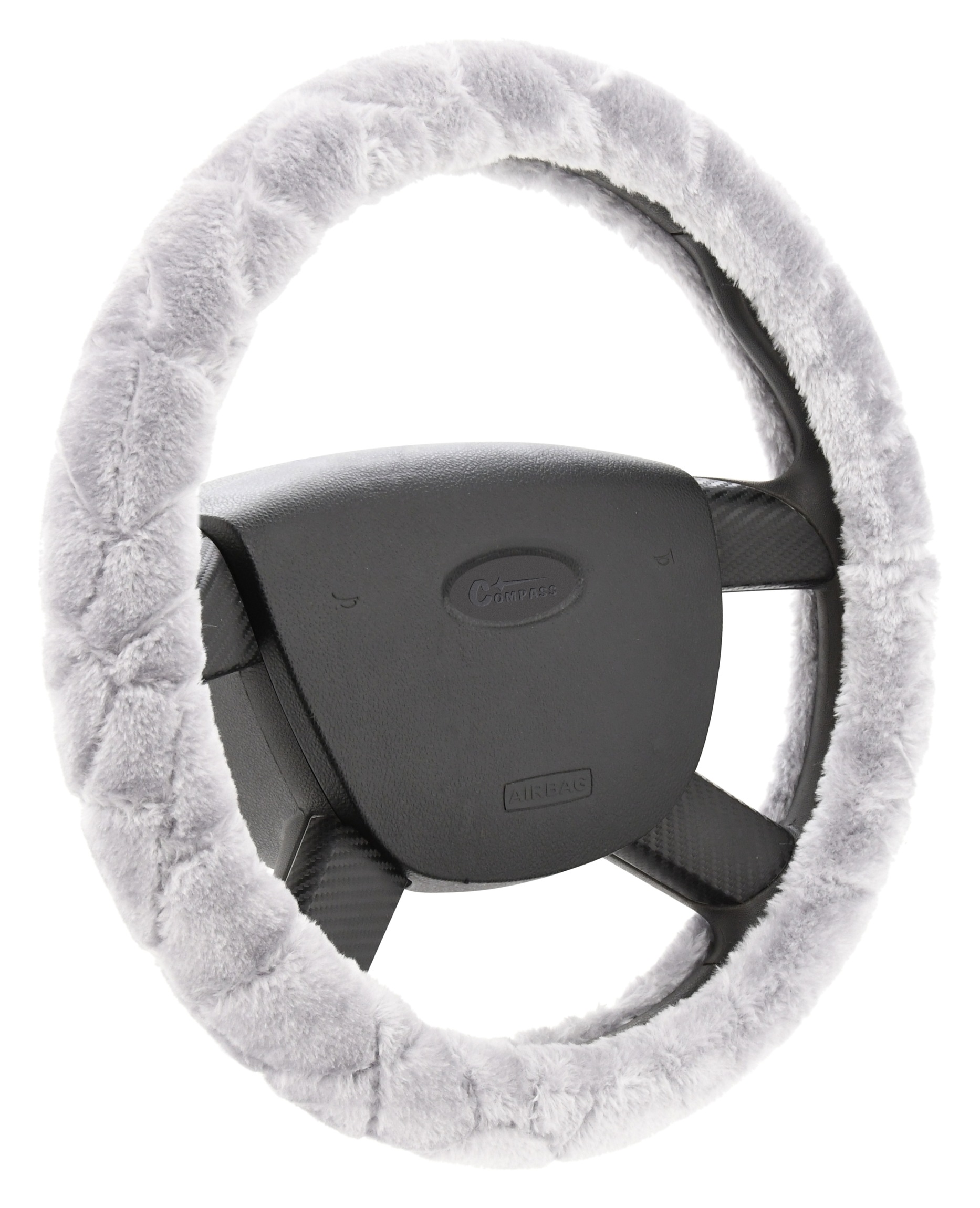 Potah volantu SMOOTH šedý, 31464