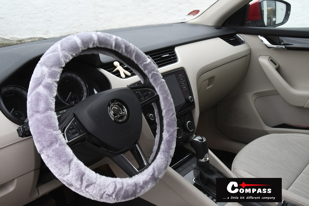 Potah volantu SMOOTH šedý, 31464