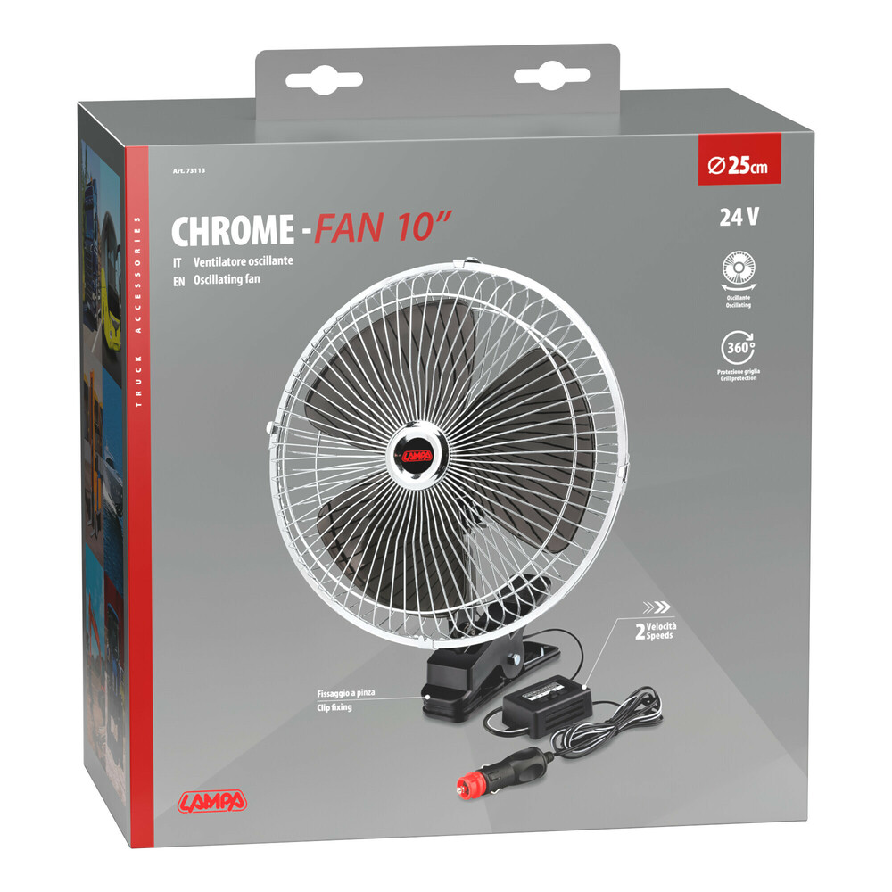 Ventilátor 24V na klips, průměr 25cm, 73113