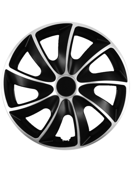 Poklice 17" QUAD BICOLOR BLACK/SILVER