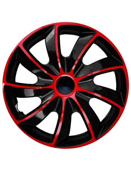 Poklice 17" QUAD BICOLOR BLACK/RED