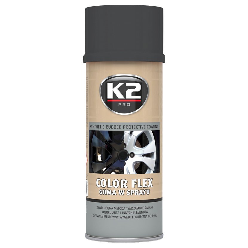 K2 COLOR FLEX 400 ml ČERNÁ MATNÁ - ochranný nátěr ze syntetického kaučuku, L343CM