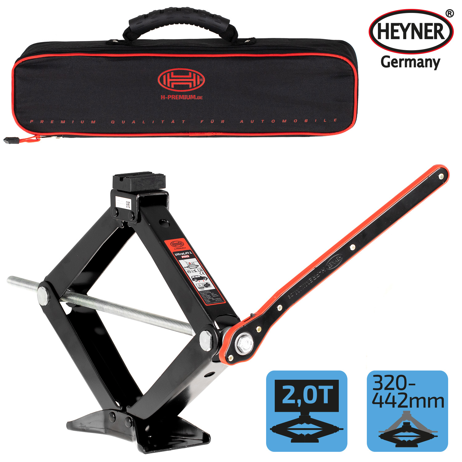 Hever nůžkový 2000 kg s ráčnou Heyner Ultra Lift, 347210