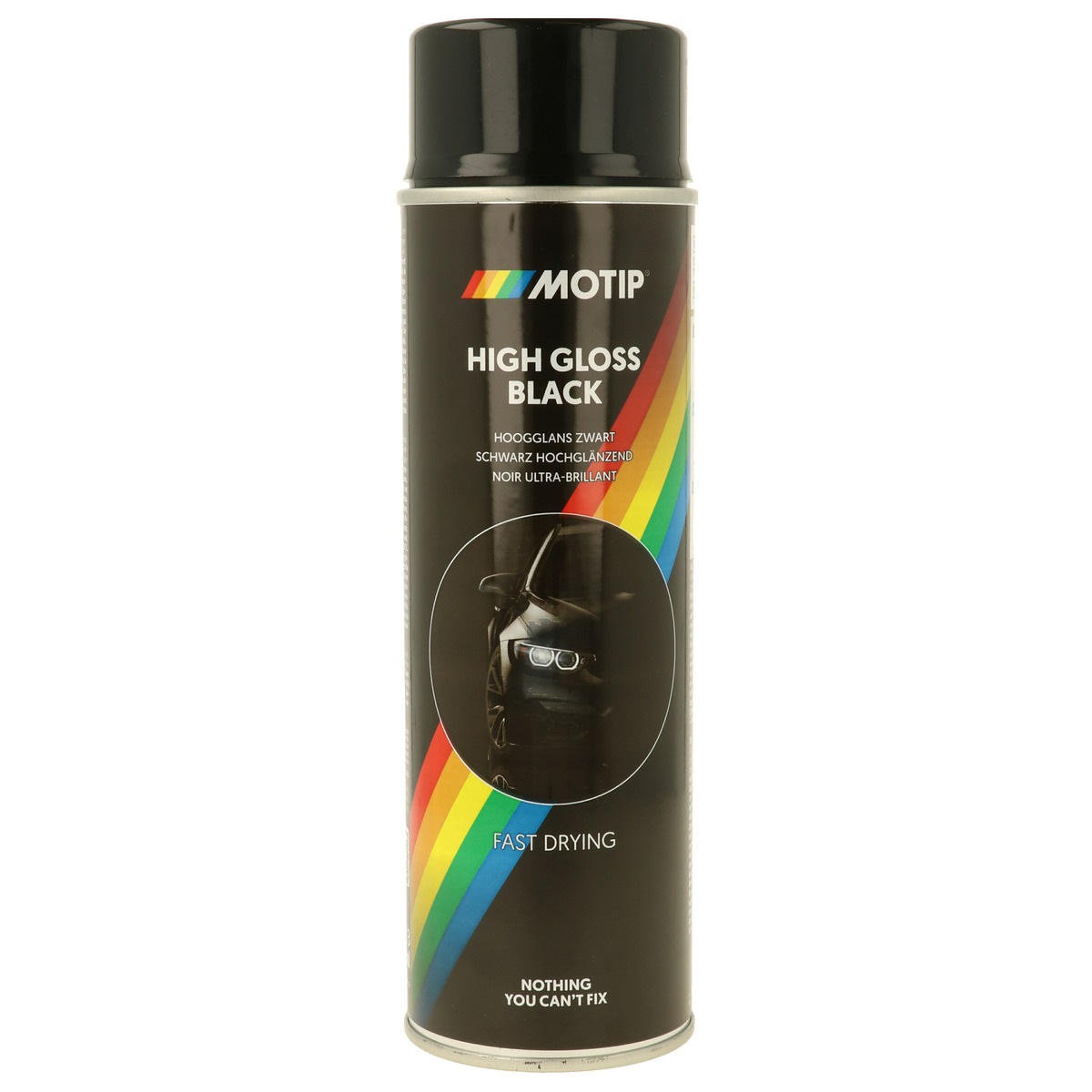 Motip Akrylový lak, černý lesklý, 500 ml