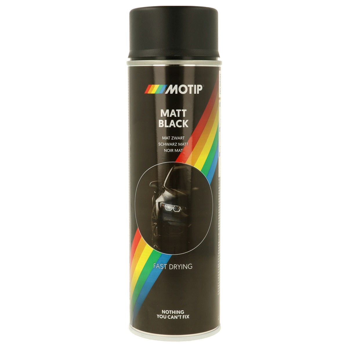 Motip Akrylový lak, černý matný, 500 ml
