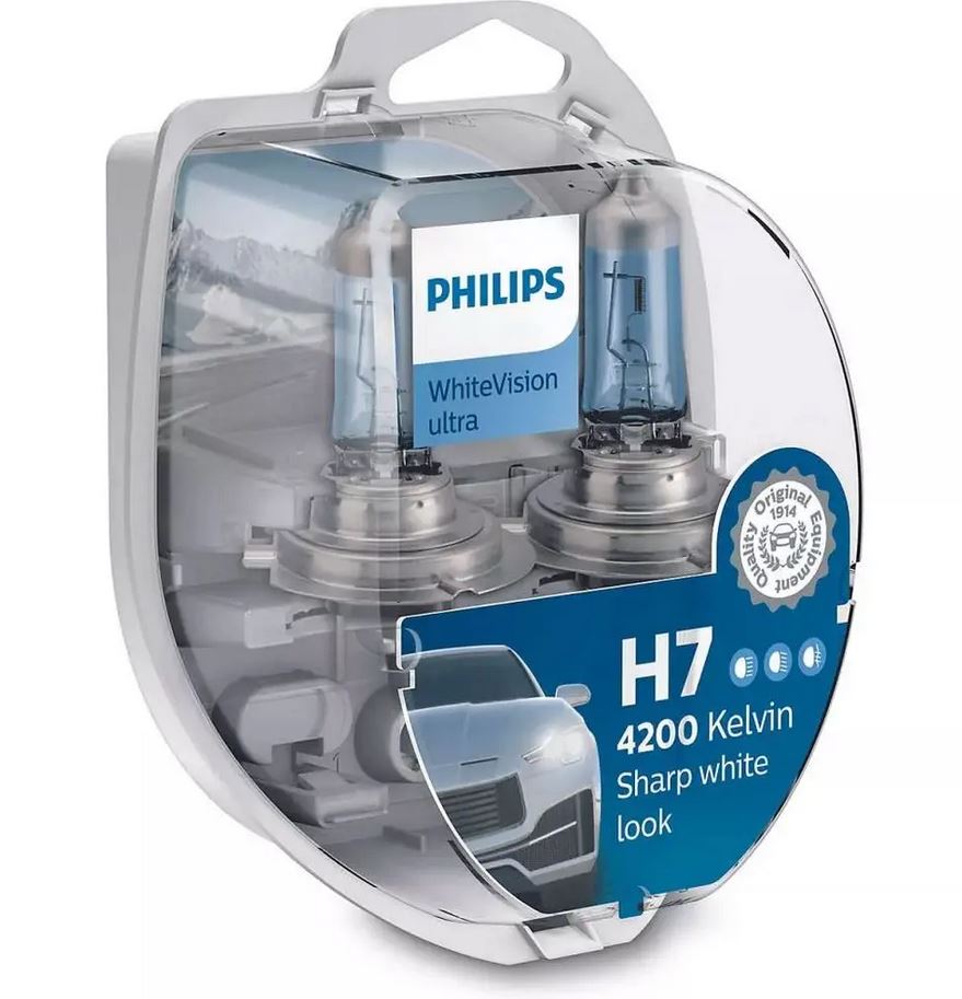 Sada žárovek 2xH7 12V 55W PX26d Philips S White Vision ultra 12972WVUSM, 35495
