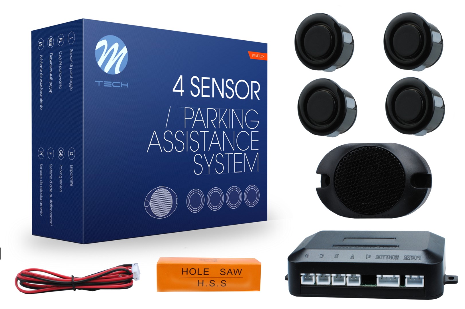 Parkovací senzor - CP17B 18mm buzzer 4X černý, 51314