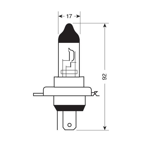 Sada žárovek 2xH4/12V 55W blue xenon 4500K, 58184