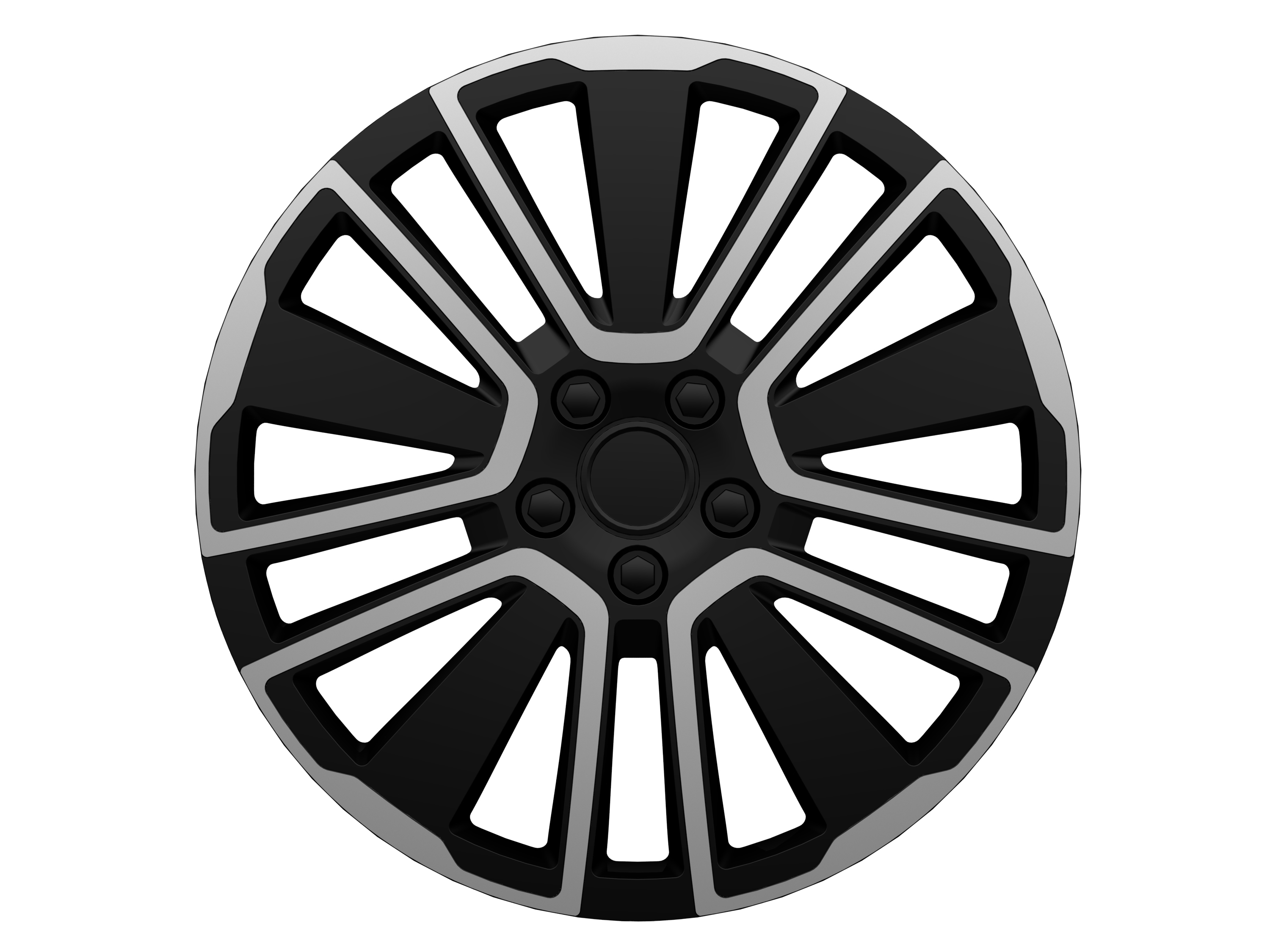 Poklice na kola, kryty kol 14" SCUBA SILVER BLACK