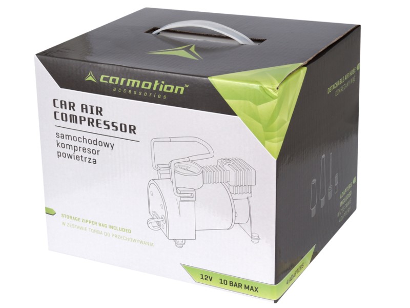 Kompresor kovový 12V, 11 BAR, s adaptéry a taškou, 58004