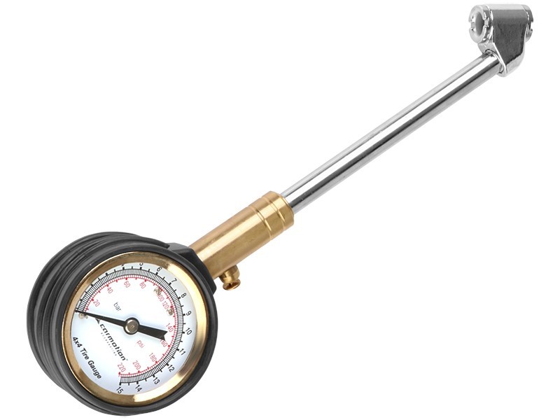 Pneuměřič 15 BAR kovová trubka 15cm pro nákladní vozidla, otáčecí manometr, 58433