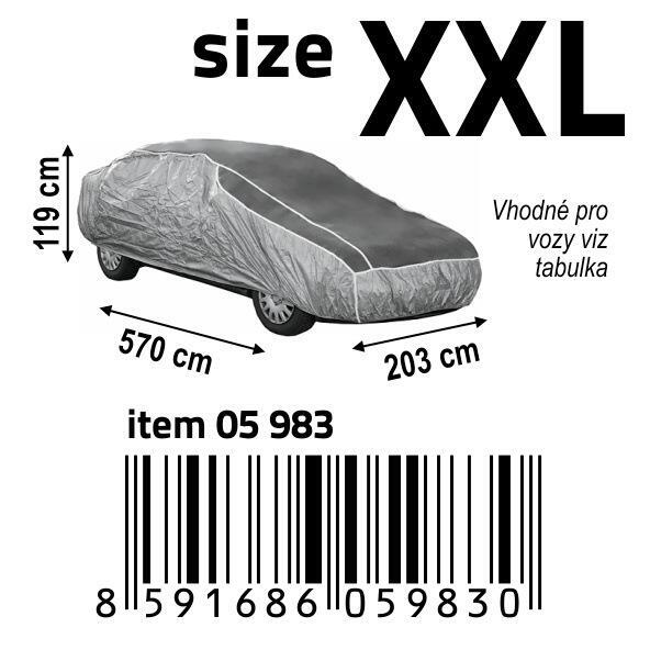 Ochranná plachta proti kroupám vel. XXL 570x203x119 cm, 05983