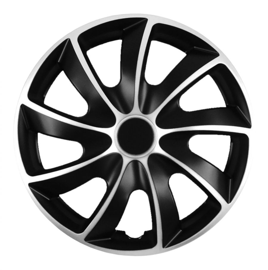 Poklice 15" QUAD BICOLOR BLACK/SILVER