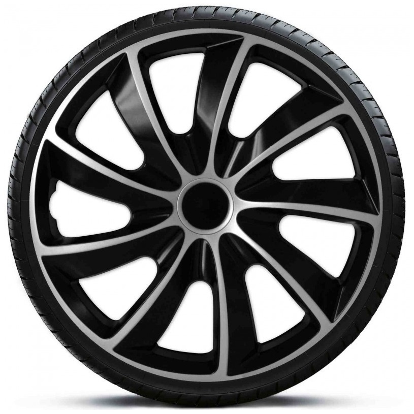 Poklice 16" QUAD BICOLOR BLACK/SILVER