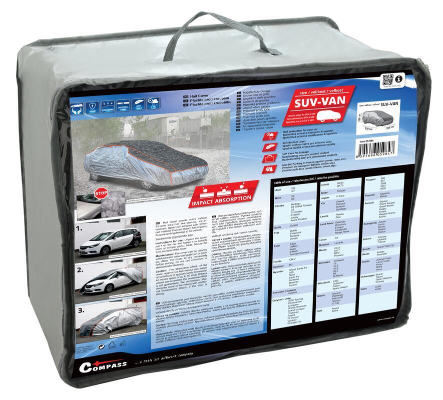 Ochranná plachta proti kroupám SUV-VAN 530×205×160cm, 05984