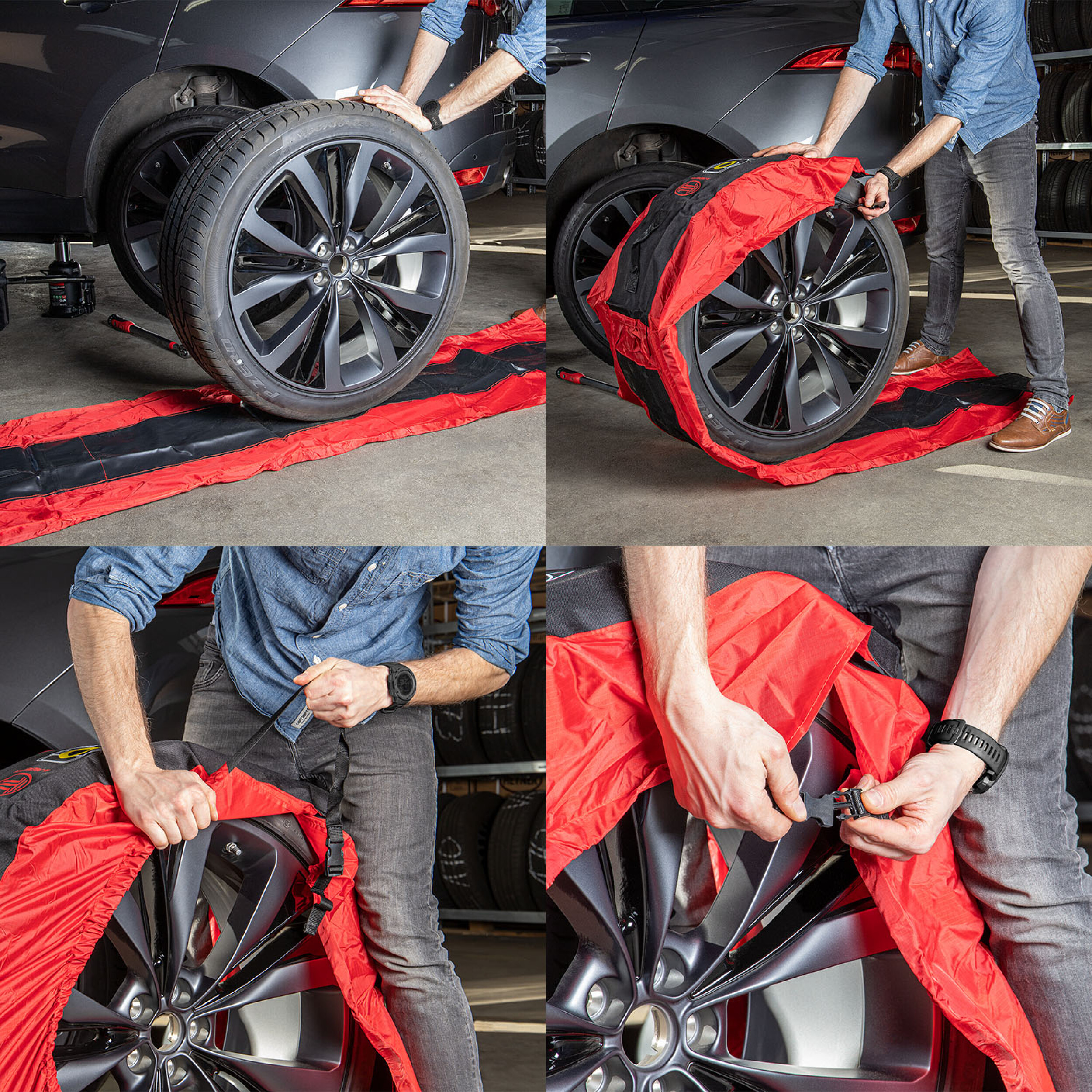 Obaly na pneumatiky 14" - 18" HEYNER Auto WheelStar PRO M, sada 4 ks, 735000