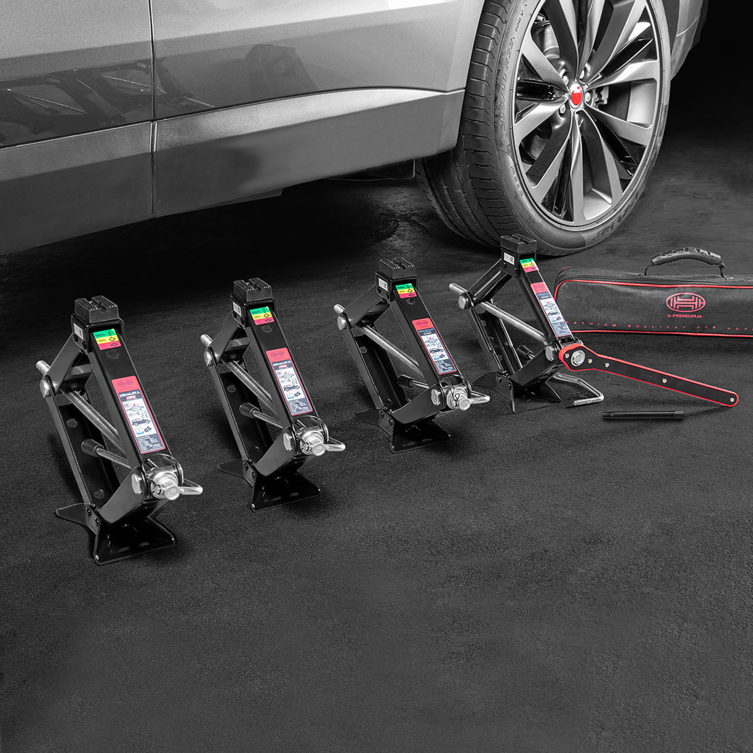 Hever nůžkový 1500 kg s ráčnou Heyner Ultra Lift M Black Edition, 347160