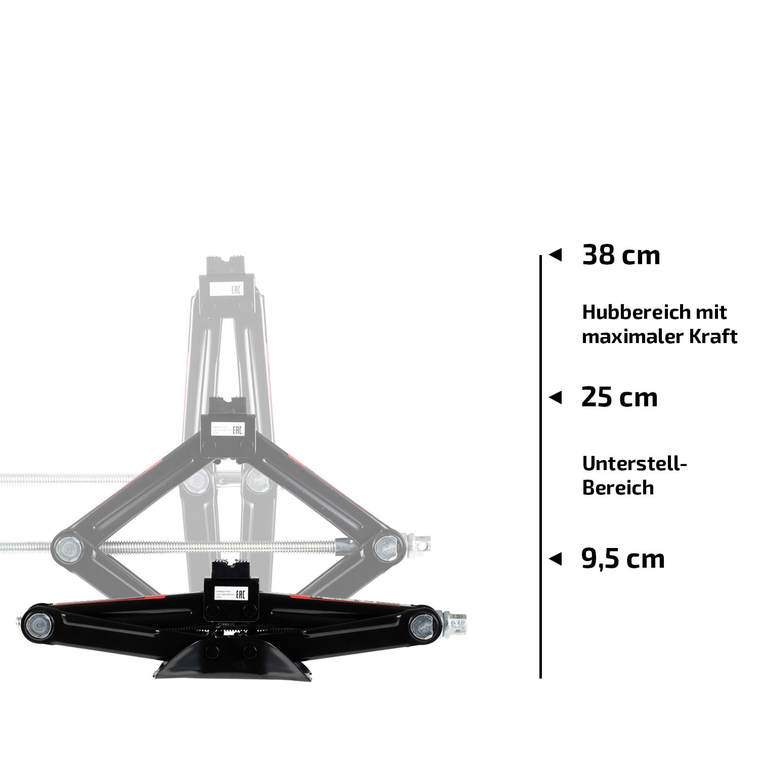 Hever nůžkový 1500 kg s ráčnou Heyner Ultra Lift M Black Edition, 347160