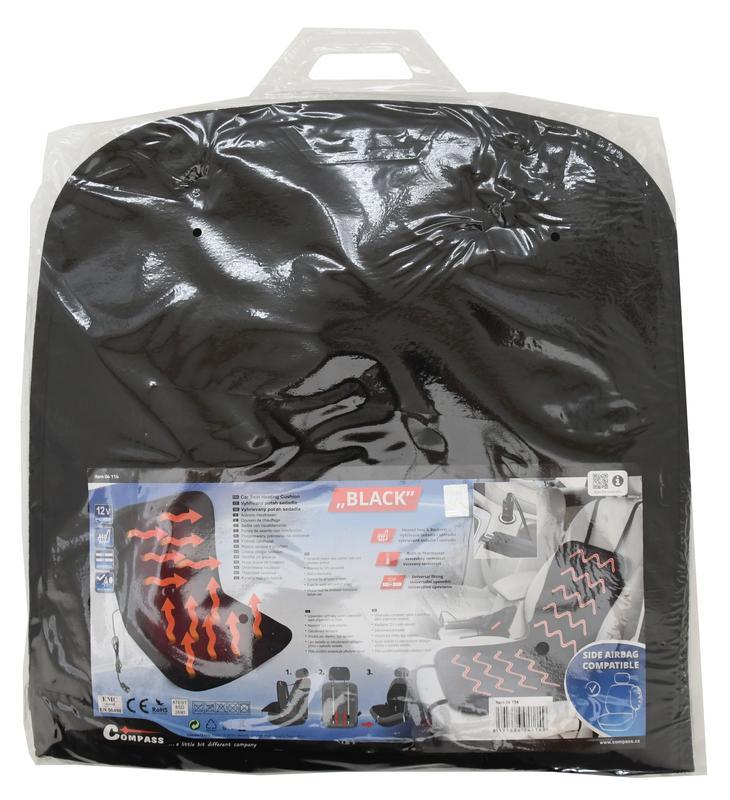 Potah sedadla vyhřívaný 12V BLACK, 04114