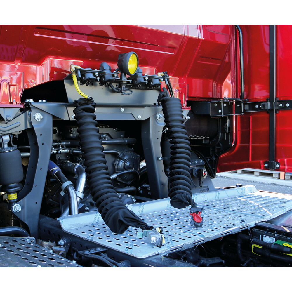 Ochranný návlek na spirálové hadice a kabely žlutý, pr.11cm d=220cm, 97171