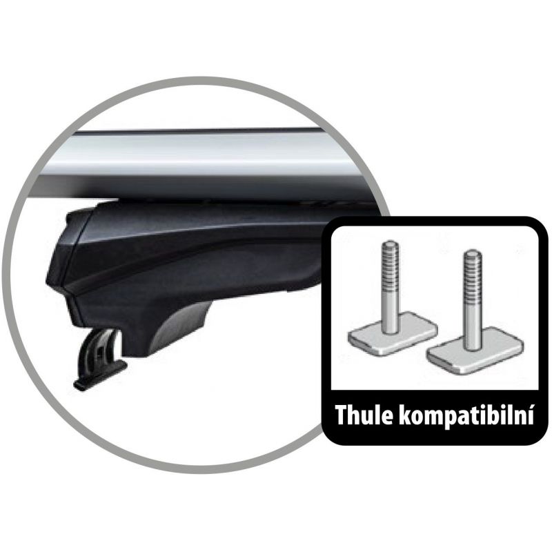 Příčníky na integrované podélníky Aroso Löwe 110cm - aluminium /uzamykatelné/, aero křídlo