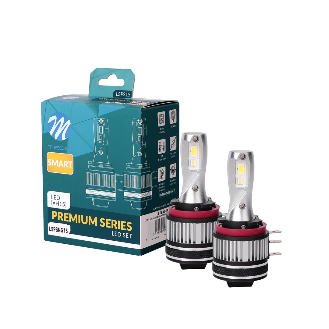 Autožárovky LED SET M-TECH PREMIUM SMART NEXT GENERATION SERIES H15, LSPSNG15, 55772