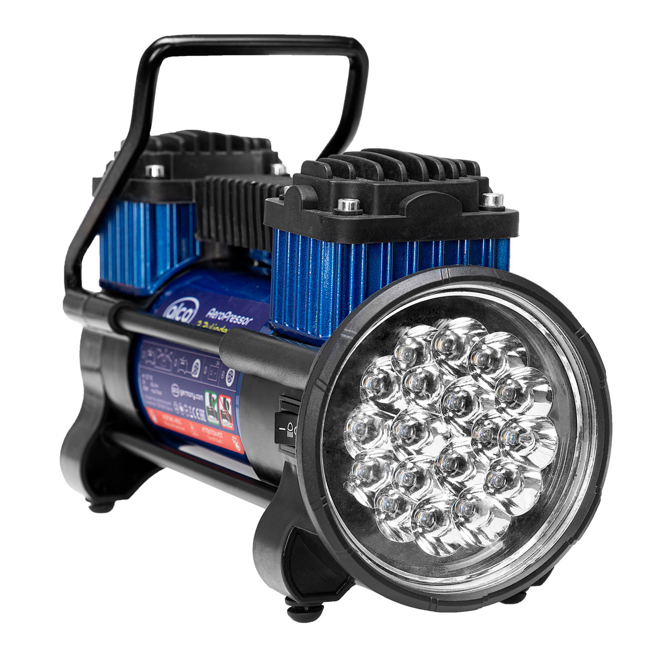 Kompresor Alca 12V 10 Bar dvouválcový AeroPressor s LED osvětlením, 227100