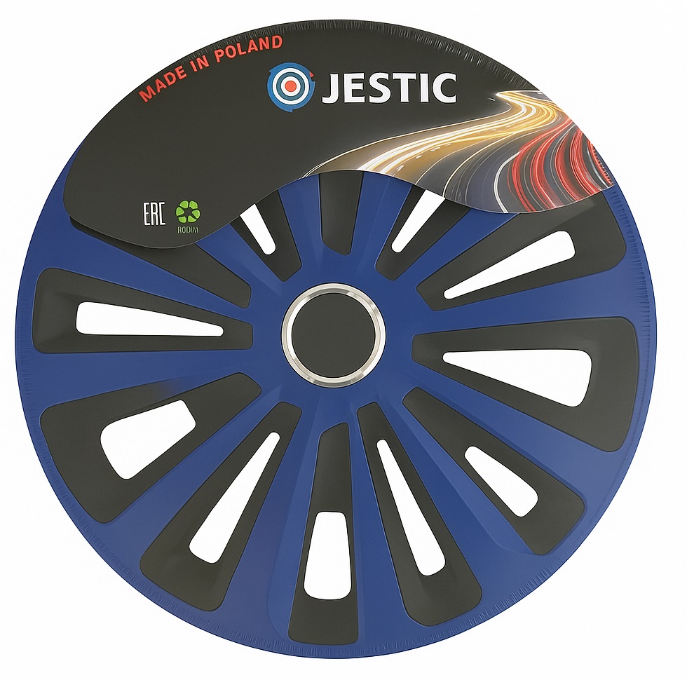 Poklice na kola auta 14" TERRA RING MIX modré