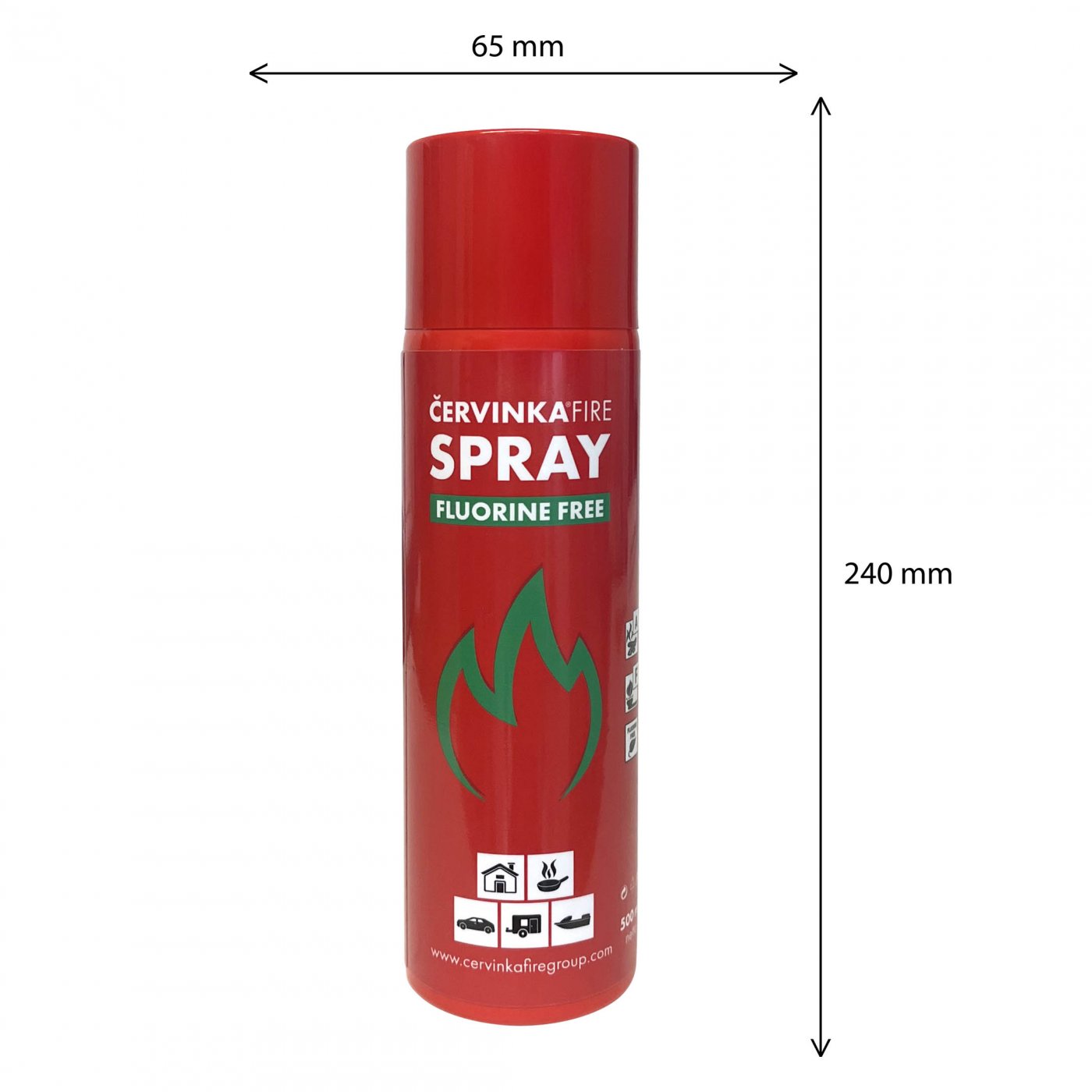 Hasicí sprej ČERVINKA s bezfluorovým hasivem 500ml