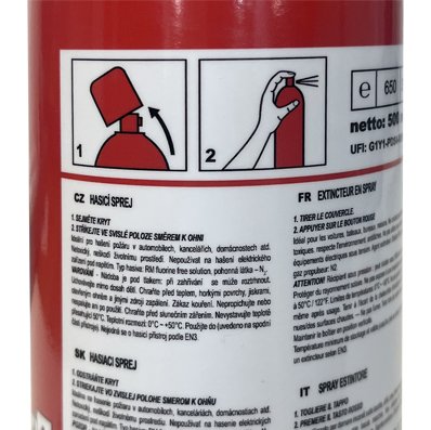 Hasicí sprej ČERVINKA s bezfluorovým hasivem 500ml