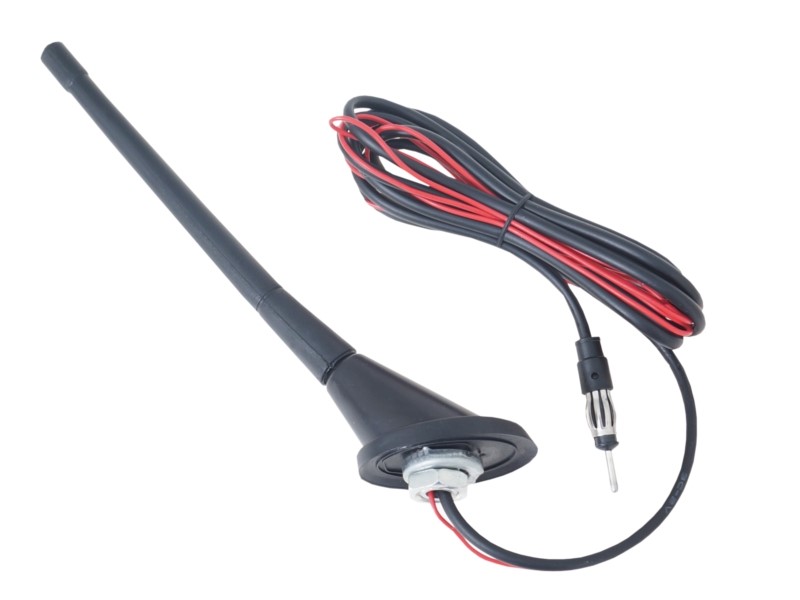 Rádiová anténa se zesilovačem 24 cm, pogumovaná, 58521