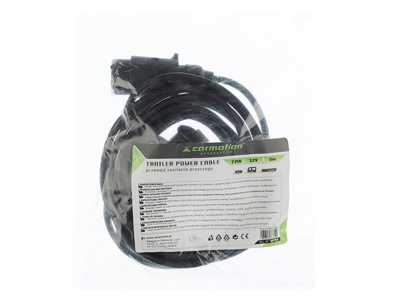 Napájecí kabel pro přívěs se 7pinovou zástrčkou a zásuvkou, délka 5 m , 86769