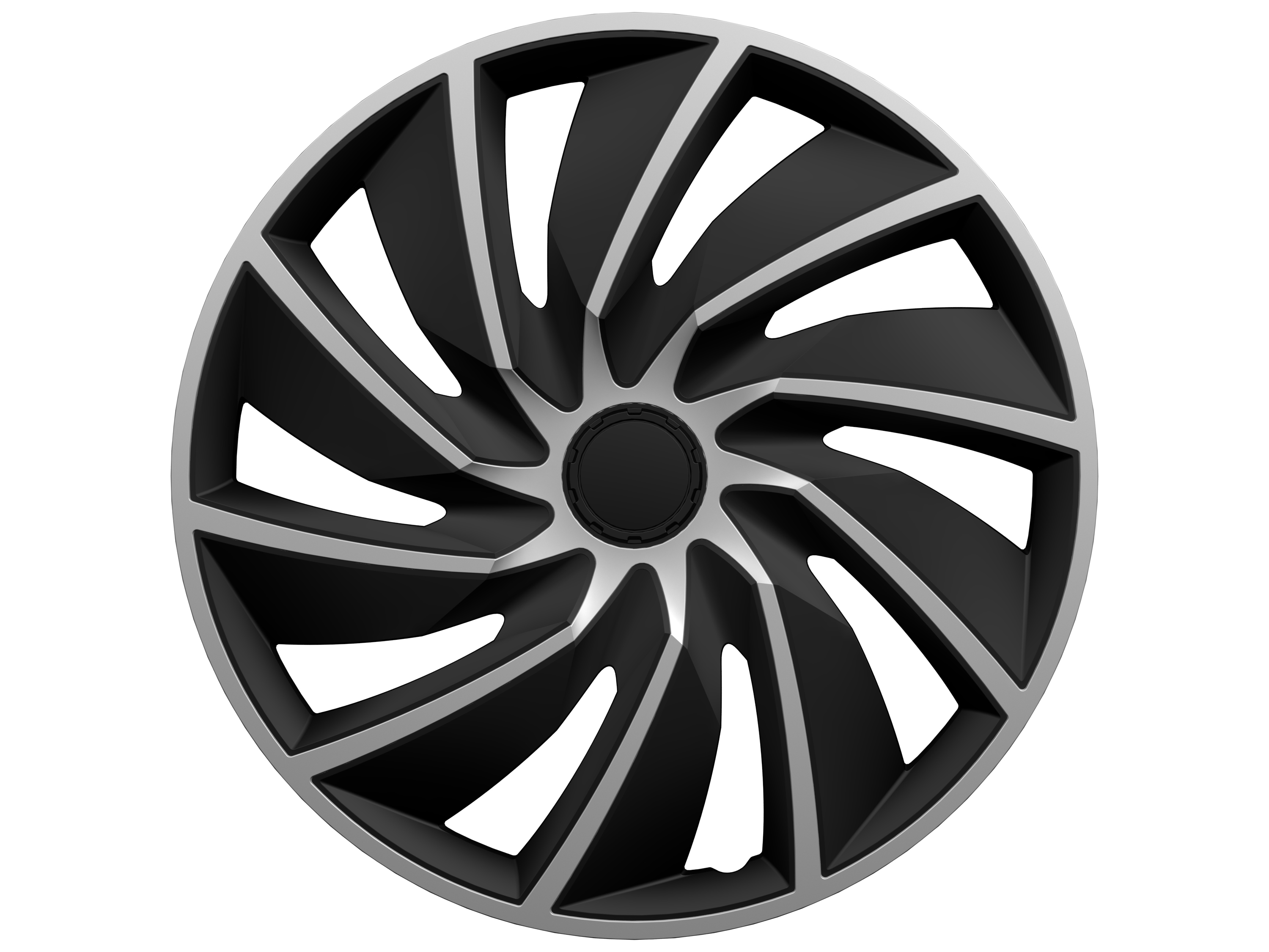 Poklice na kola, kryty kol 18" TURBO SILVER BLACK