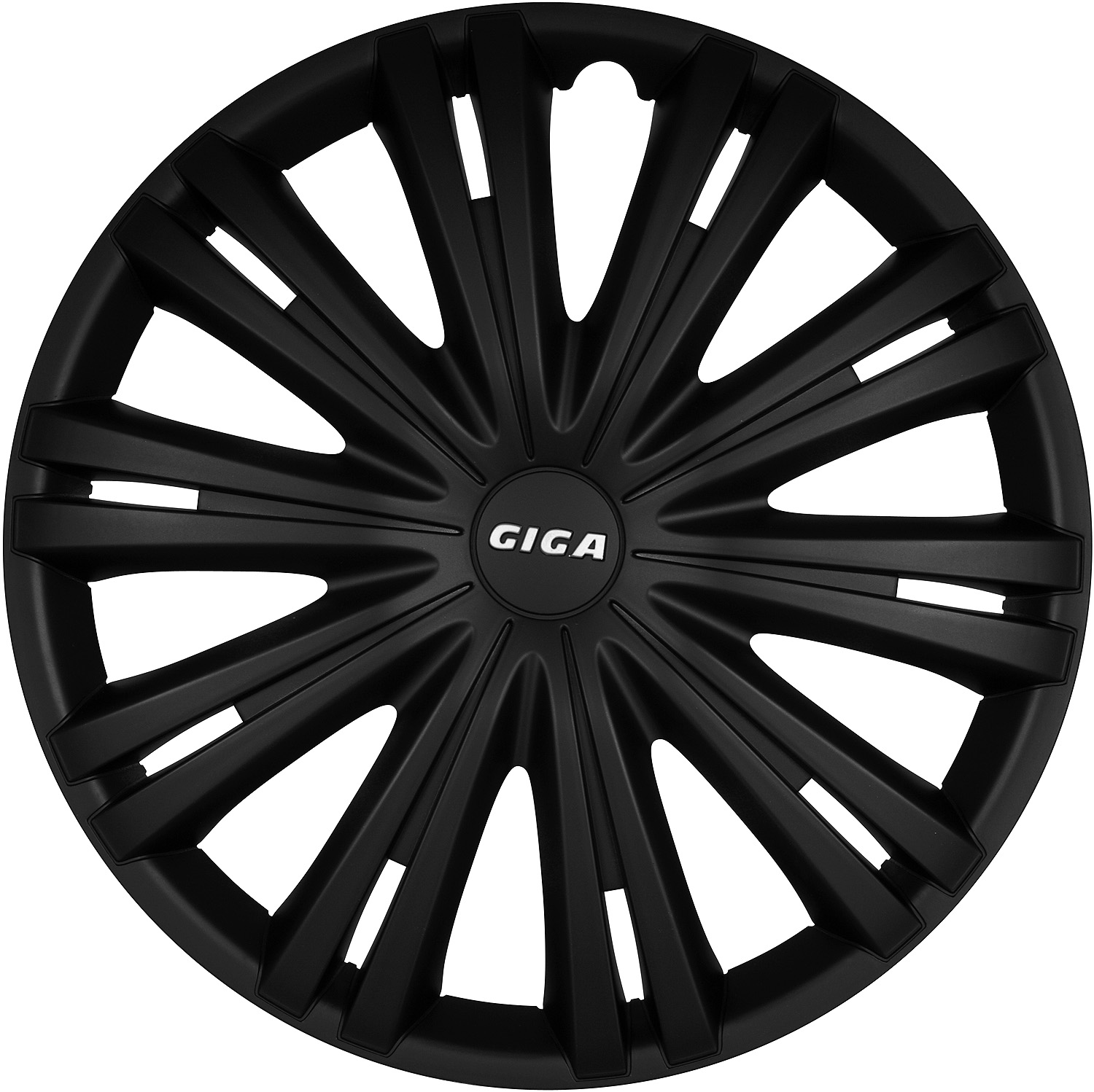 Poklice na kola 15" Giga černé sada na celé auto