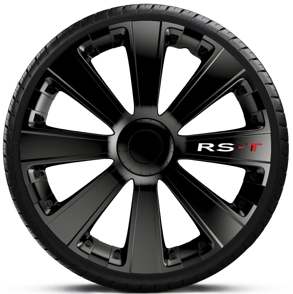 Poklice na kola - sada 16" RST černé