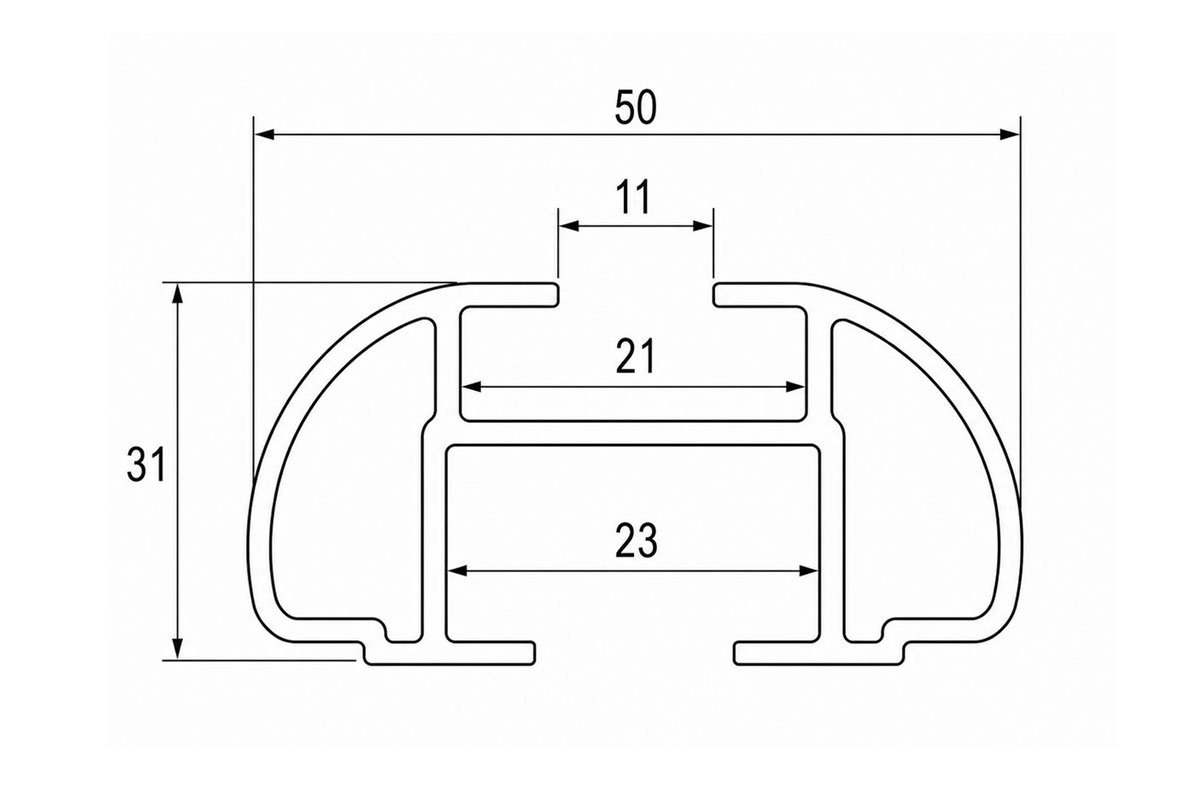 Příčníky na integrované hagusy 135cm BASIC, VDP