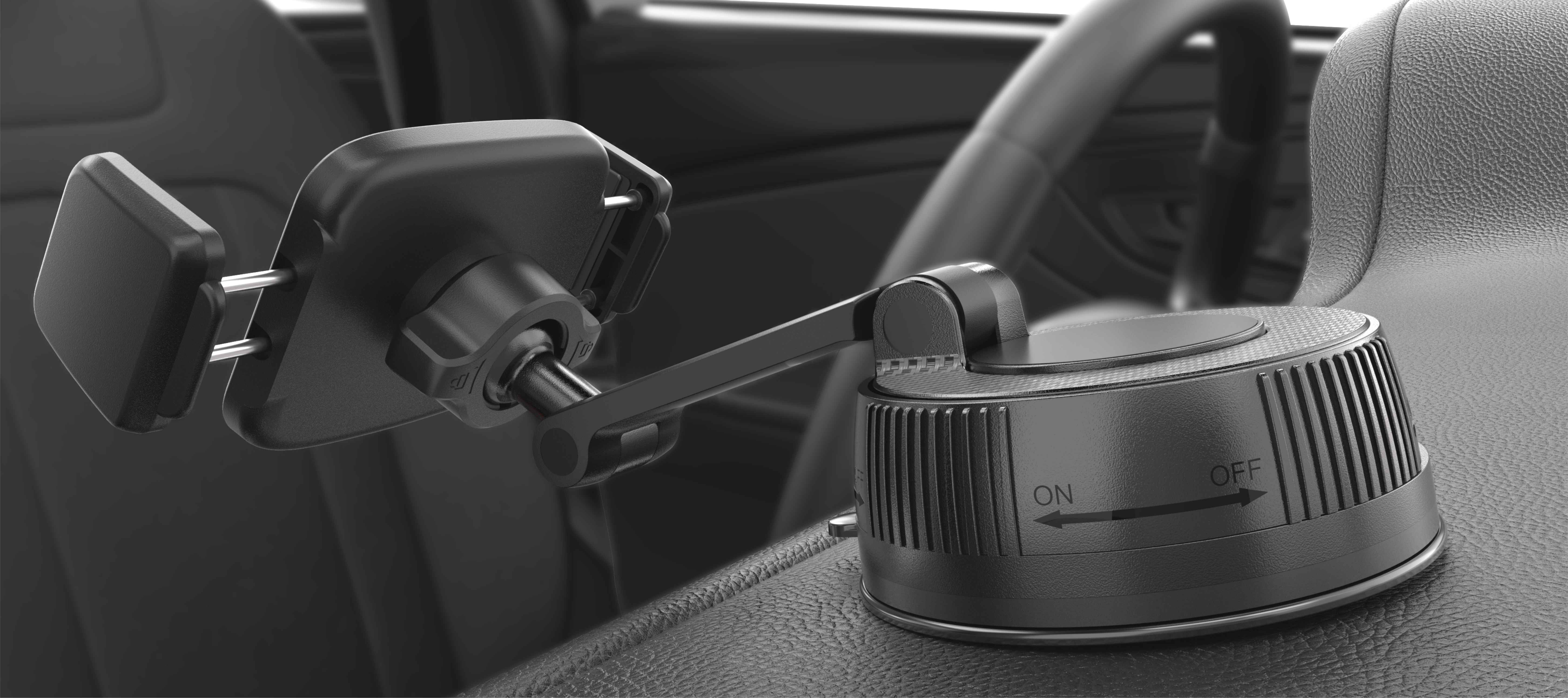Držák mobilu do auta SWISSTEN s čelisťovým přichycením S-GRIP E1, 49623