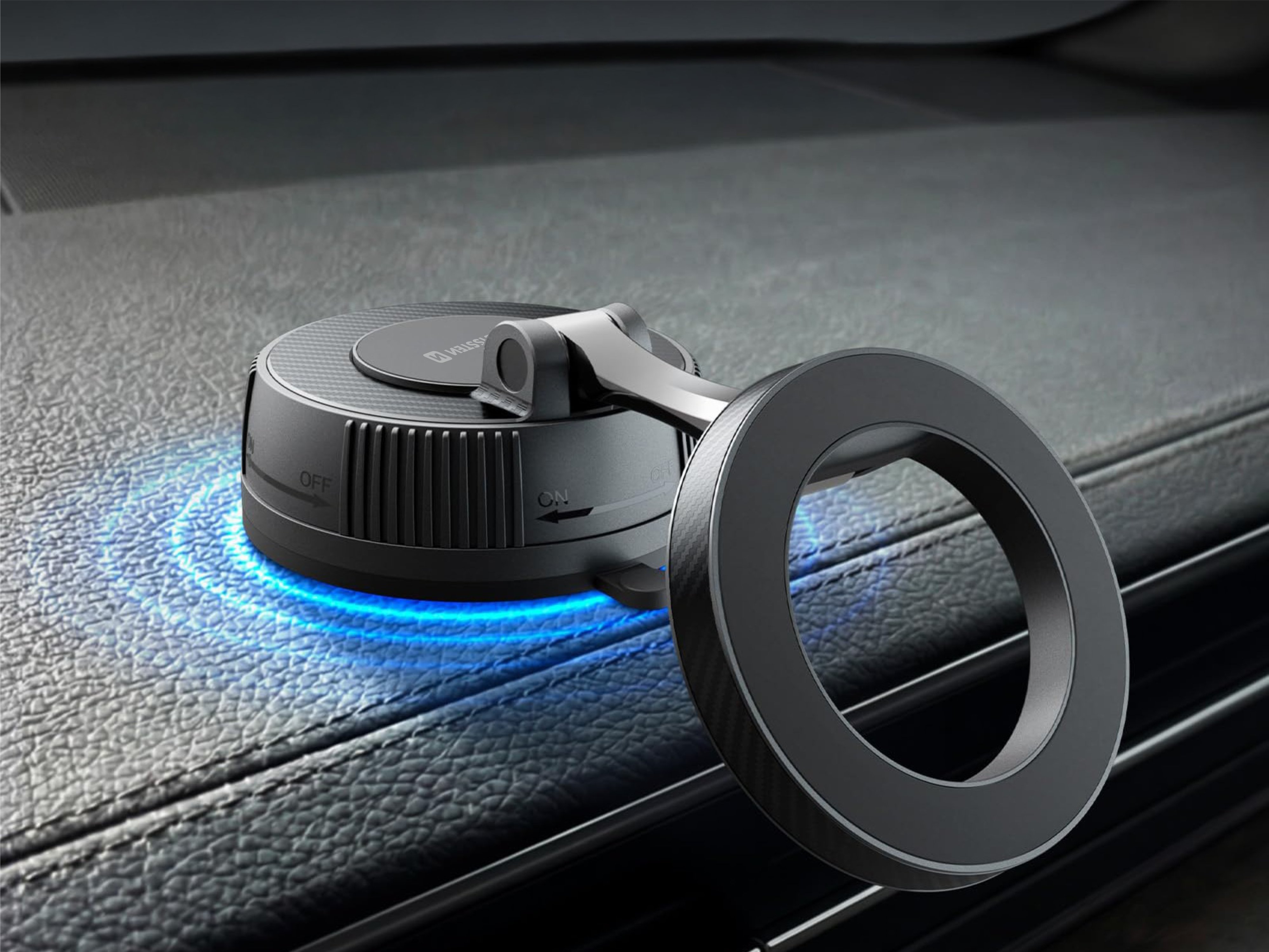 Magnetický držák mobilu do auta SWISSTEN S-GRIP MagLock (kompatibilní s MagSafe), 49616