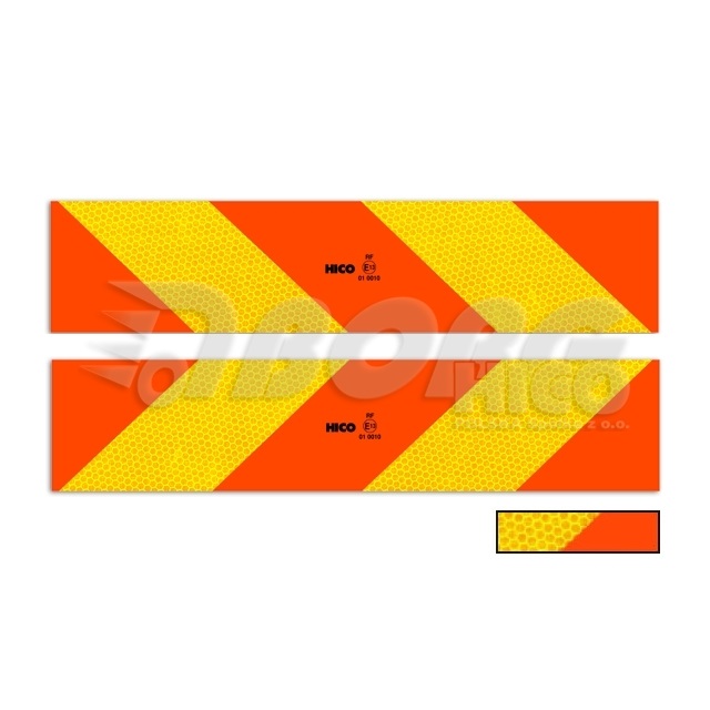Tabule na auto šrafovaná RR tahač samolepící 2ks 566x132mm TWY149  ECE 70.01 E20