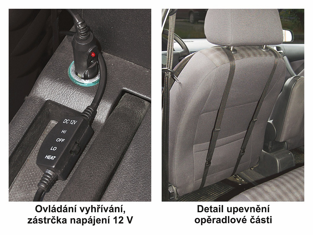 Potah sedadla vyhřívaný 12V TEDDY, 04121