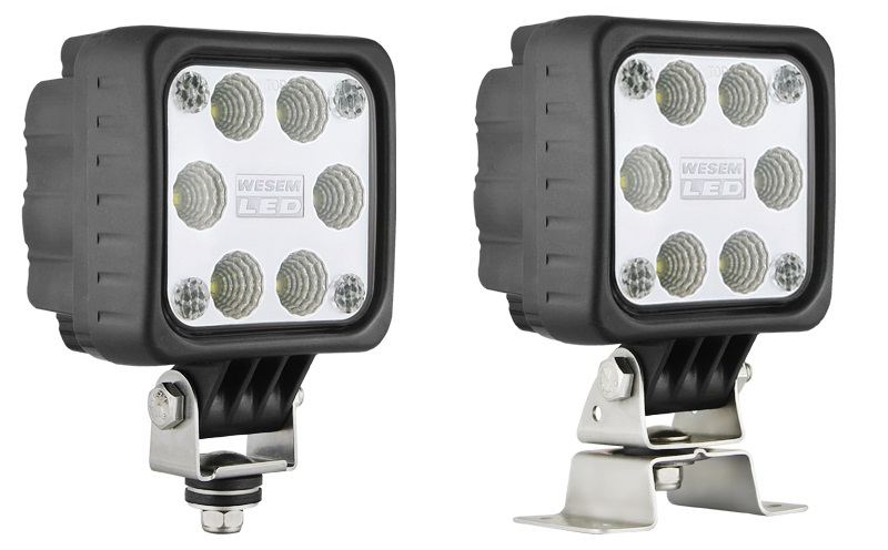 Pracovní světlo LED 10x10cm čiré sklo 2000lm 12/24V, 47600