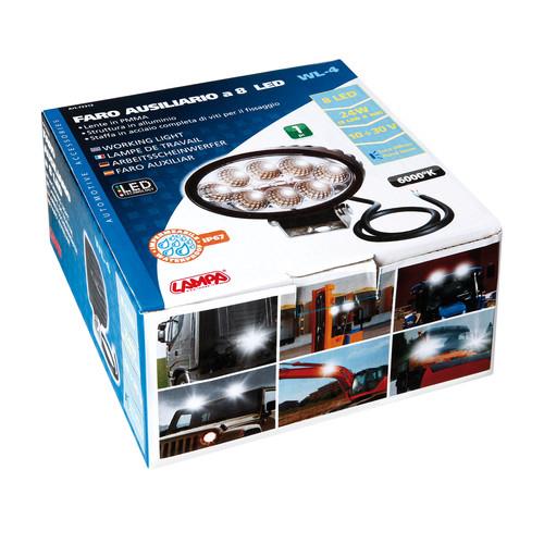 Pracovní světlo oválné 8LEDx3W 12-24V 1600lumenů 6000K bílé, 72312