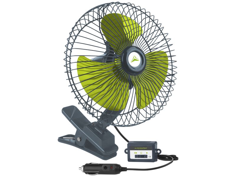 Ventilátor 12V/20W kovový pr.20cm s klipsem, 86337