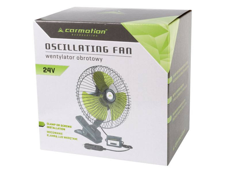 Ventilátor 24V/21W kovový pr.20cm s klipsem, 86338