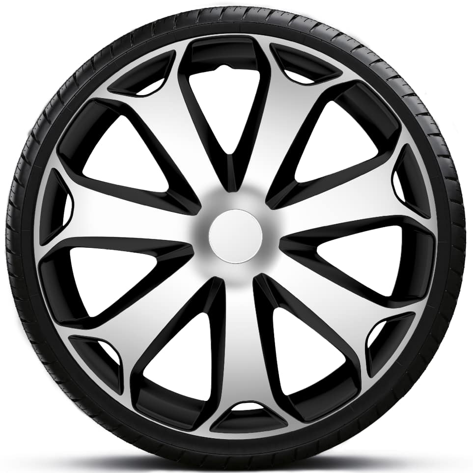 Poklice 15" MEGA SILVER/BLACK