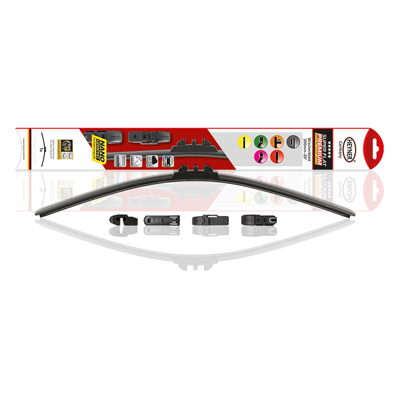 Stěrače 28"/70cm SUPER FLAT PREMIUM + adaptéry, 288000