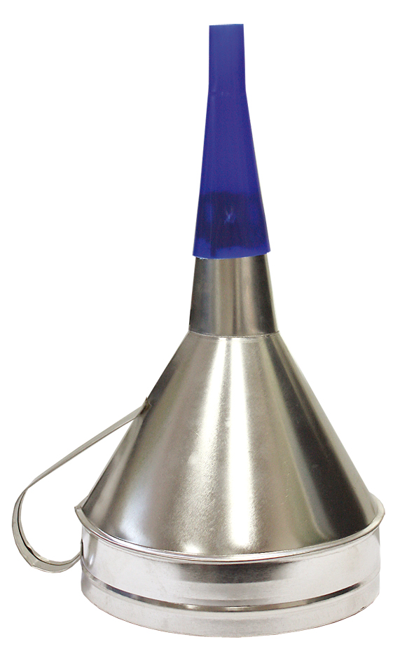 Trychtýř kovový rovný koncovka plastová - prů.16cm, 83422