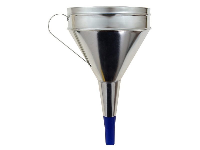 Trychtýř kovový rovný koncovka plastová - prů.16cm, 83422