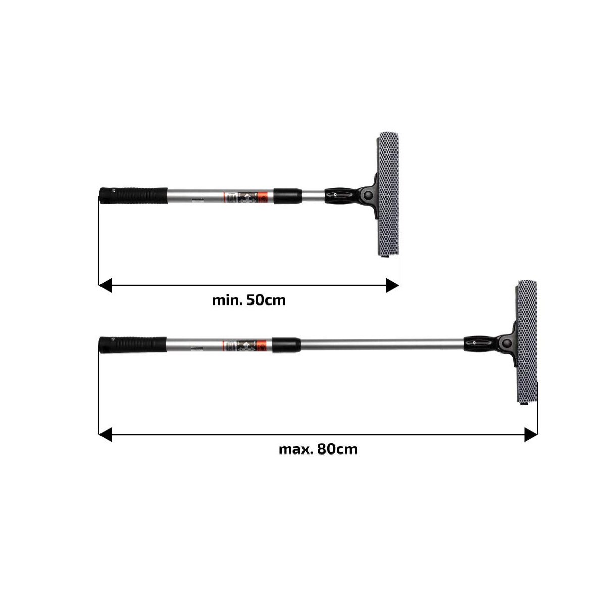 Stěrka na sklo teleskopická 50-80cm s molitanem, 407300