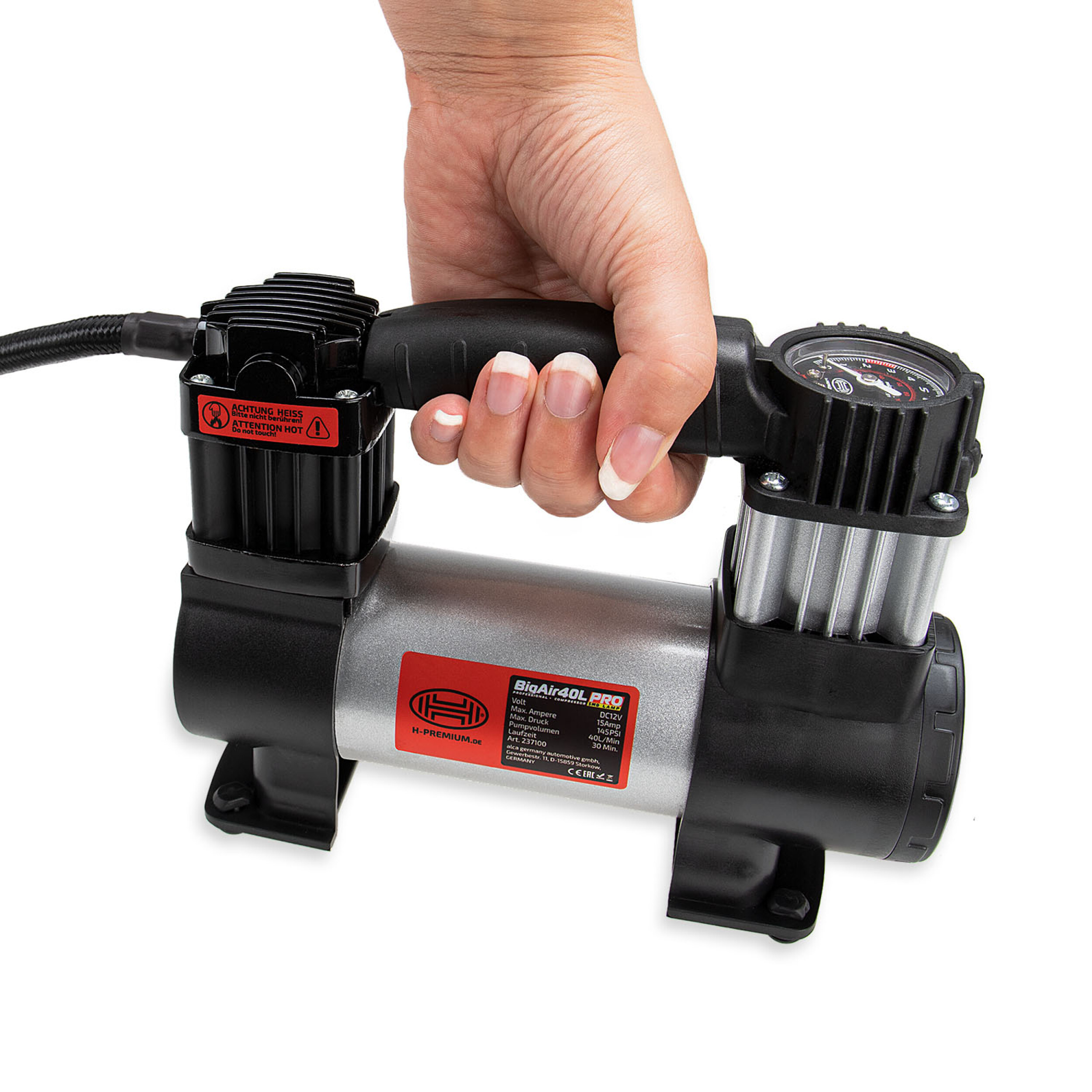 Kompresor 12V BigAir 9 BAR, 40l/min proudění vzduchu, s osvětlením, 237100